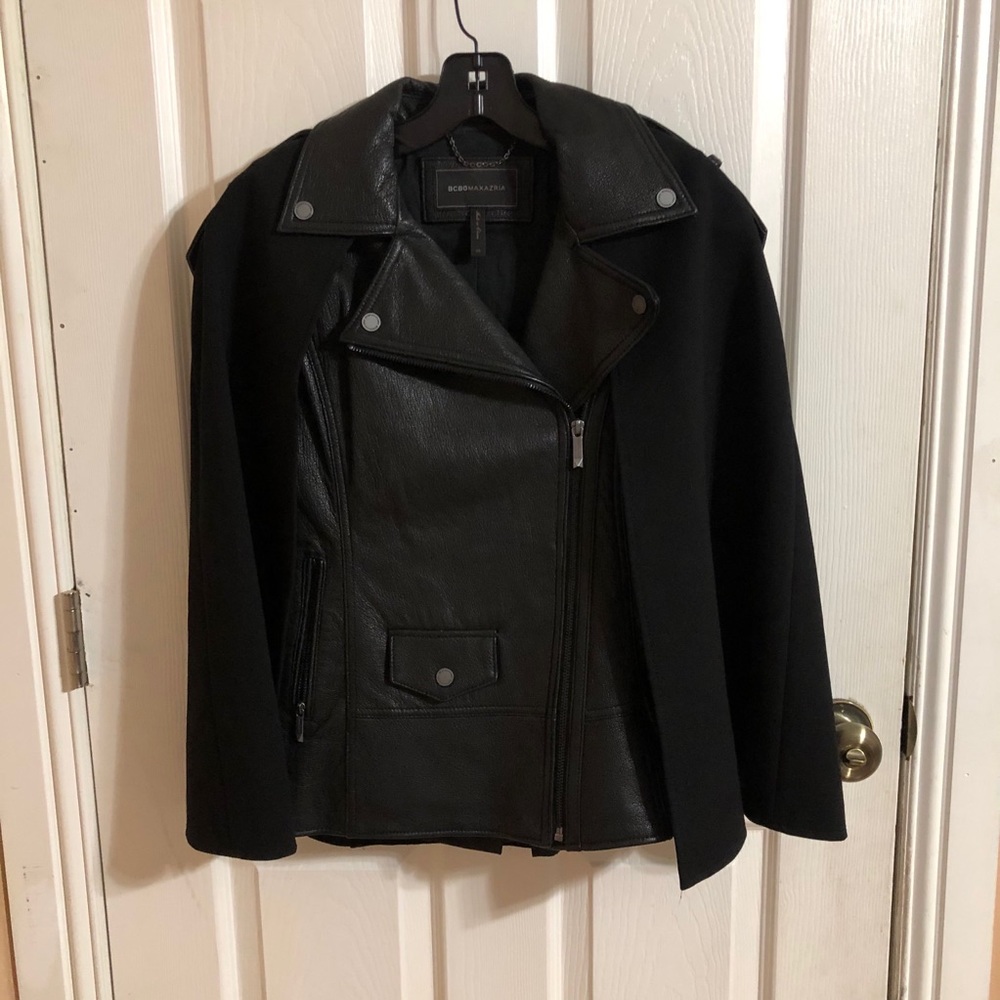 Bcbg Leather Cape-Vest